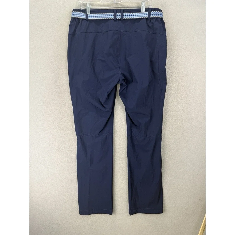 NWT Camel Mens 34x31 Navy Hiking Pants Nylon Belted Zip Pocket Outdoor - Picture 3 of 8